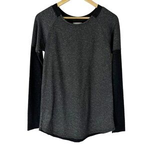 Nation LTD Gray and Black Goth Long Sleeve T-Shirt